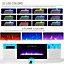 White Electric Fire Suite, Fireplace and White Surround Set Fireplace TV Stand 12 Mood Light Colors