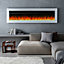 White Electric Fire Wall Mounted Wall Inset Fireplace 9 Flame Colors with Freestanding Legs 50 Inch