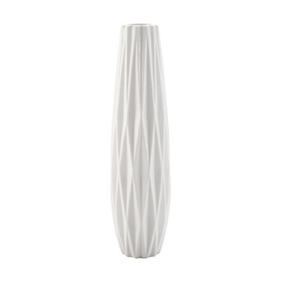 White European Ceramic Sim Tall Vase Table Flower Stand Art Decoration 45cm H