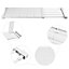 White Extendable Wardrobe Storage Divider Adjustable Wall Mounted Storage Shelf W 80 cm