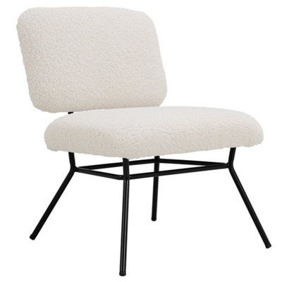 Fluffy deals white armchair