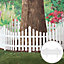 White Fence Garden Edging 4pcs