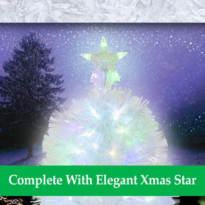 White Fibre Optic Christmas Tree 180cm - 6