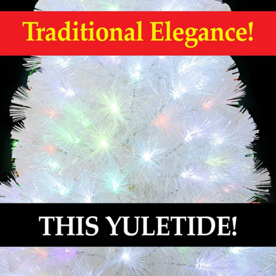 White Fibre Optic Christmas Tree 180cm - 7