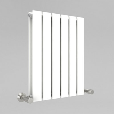 White Flat Tube 600x456mm Horizontal Double Panel Heated Towel Radiator