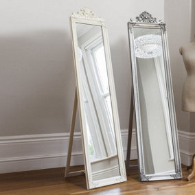 White Floor Standing Mirror - SE Home