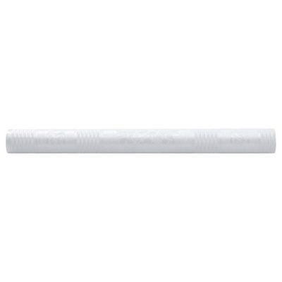White Floral Wallpaper Slight Silver Glitter PVC Self Adhesive Damask Patterned Wallpaper 2.25m² - 3