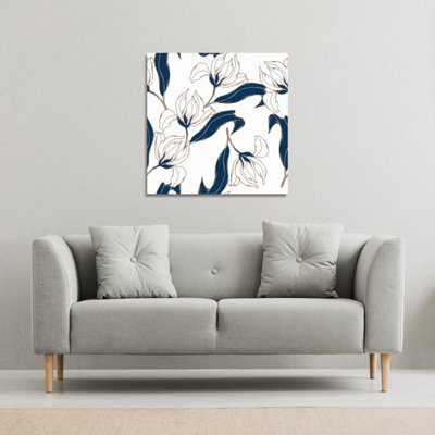 White Flowers (Canvas Print) / 101 x 101 x 4cm Price Comparisons | Compare The Build