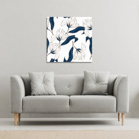 White Flowers (Canvas Print) / 127 x 127 x 4cm
