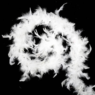 White Fluffy Feather Boa Garland Suitable for Wedding Christmas Tree Decoration 2M