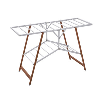White Foldable Aluminium Clothes Drying Rack