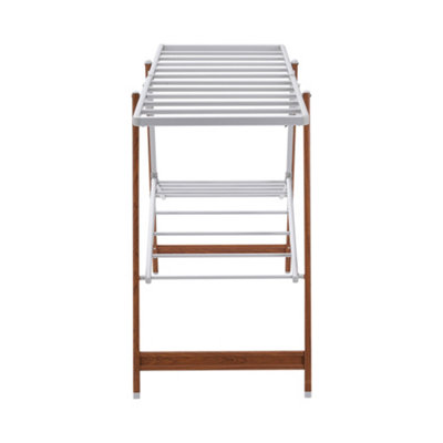 White Foldable Aluminium Clothes Drying Rack