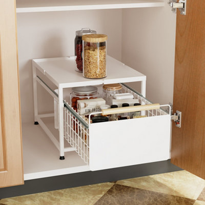 Set Of 2 Pull-Out Wire Basket Drawers For Wardrobe Organizing (Anthracite)