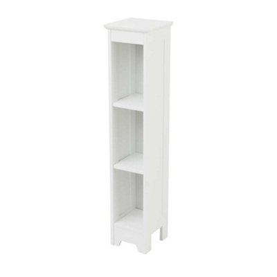 White Freestanding Three Shelf Storage Caddy