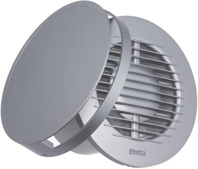 White Front Cover Silent Round Bathroom Extractor Fan 100mm / 4" with Timer
