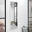 White Full Length Framed Mirror Freestanding or Wall Mounted Rectangular Floor MirrorW 37 cm x H 147 cm