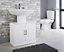 White Gloss 2-Door Bathroom Under Sink Basin Cabinet