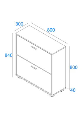 White Gloss 2 door shoe cabinet - 6