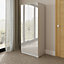 White gloss 2 Door Wardrobe chromed handles