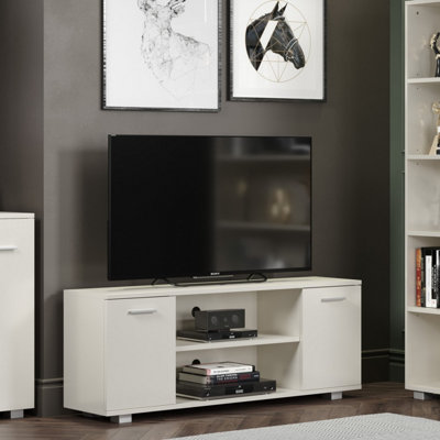 White Gloss 2 door widescreen TV unit, Lido White