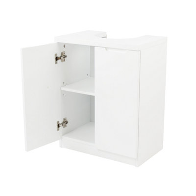 White gloss deals under sink unit