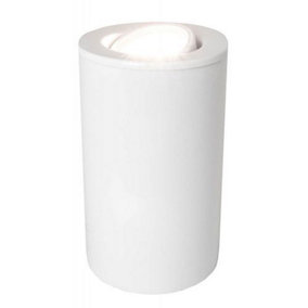 White Gloss GU10 Floor or Table Lamp Uplighter with Tilt Capability