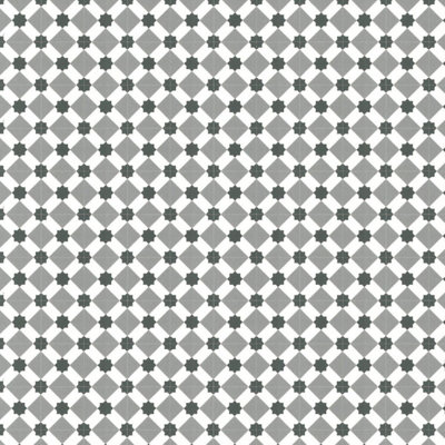 White Grey Designer Effect Anti Slip Vinyl Sheet Flooring For Kitchen Bathroom Living Room-2m(6'6") X 2m(6'6")-4m²