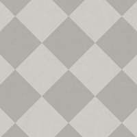 White&Grey Tile Effect Anti-Slip Vinyl Sheet For DiningRoom Hallways Conservatory And Kitchen Use-4m X 4m (16m²)