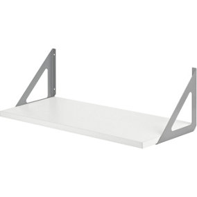 White/Grey Triangold Laminate Bookshelf 80x25x1.9cm