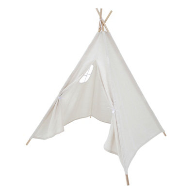 White Indian Kids Play Tent Indoor Outdoor Portable Teepee Playhouse Boys Girl Child Gift DIY at B Q