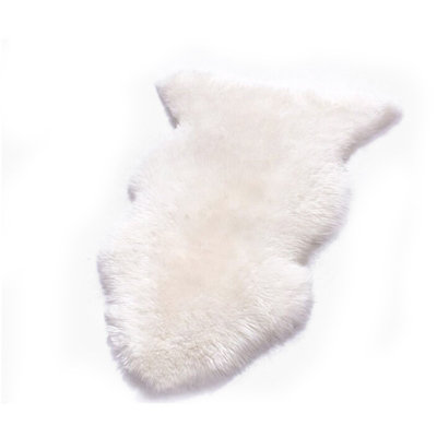 White Irregular Soft Shaggy Rug Kids Rooms Decor Floor Rugs 90cm (L) x 60cm (W)