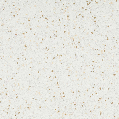 White Ivory Speckled Effect Flooring, Anti-Slip Contract Commercial Vinyl Flooring with 2.0mm Thickness-5m(16'4") X 2m(6'6")-10m²