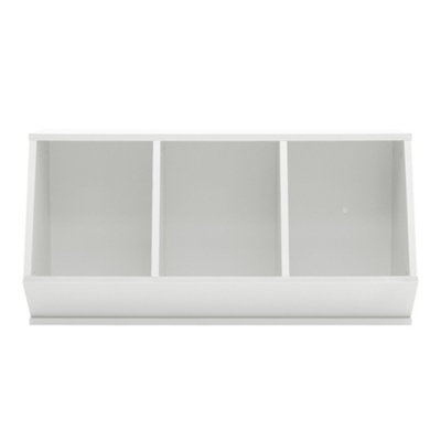 White Kids Toy Storage Boxes Open Style Child Toy Organizer Cabinet
