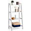 White Ladder Shelf Wooden 4 Tier Storage Unit Display Stand Bathroom Christow