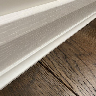 White Laminate Scotia - 15 x 15mm - 2.4m Lengths - Pack Of 10