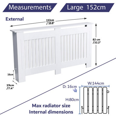 White Large Radiator Safety Guard Cover