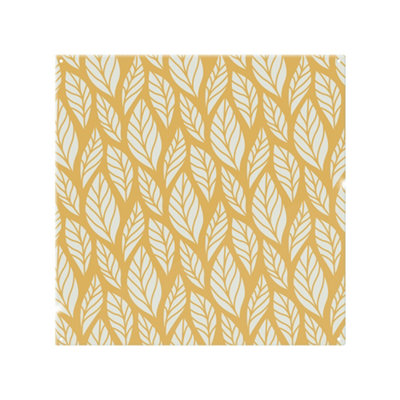 White Leaf Pattern On Orange Splash Back designer style