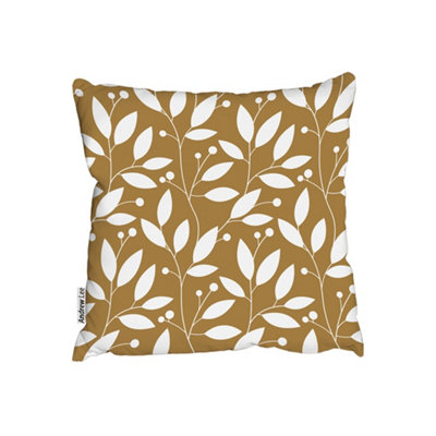 White Leaves (Cushion) / 45cm x 45cm