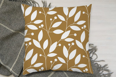 White Leaves (Cushion) / 45cm x 45cm