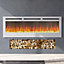 White LED Electric Fire Wall Mounted or Inset Fireplace 12  Flame Colors Adjustable 60 Inch