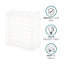 White Letter Box Catcher Basket with Lift Up Lid