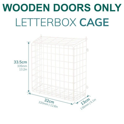 White Letter Catcher, Mail Basket Front Door for Wooded Doors