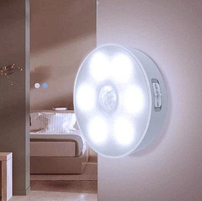 White Light 2PCS Wireless Rechargeable Body Sensor LED Light