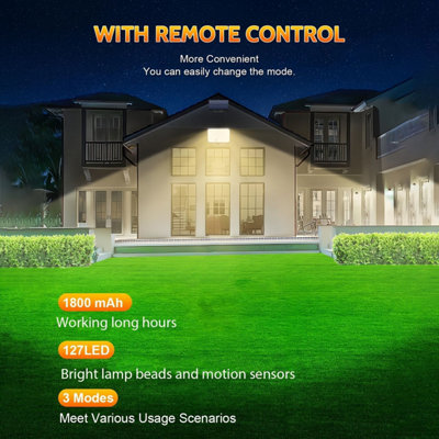 White Light Solar Motion Sensor Outdoor Light, Separable Solar Panel ...