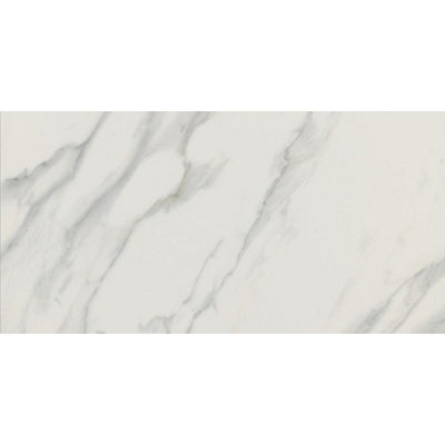 White Marble Calacutta Gloss 300mm x 600mm Ceramic Wall Tiles (Pack of 10 w/ Coverage of 1.80m2)