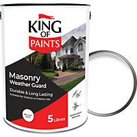 White Masonry Paint King of Paints all-Weather Masonry Paint Ultimate performance 5l