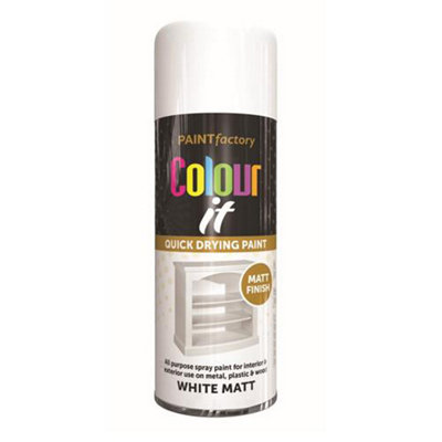 White Matt Paint 400ml (Spray) at B&Q