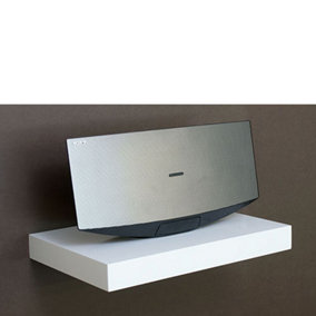 White Media Floating Shelf Kit 45x30x5cm