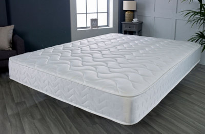 White Memory Foam Hybrid Sprung Mattress Double