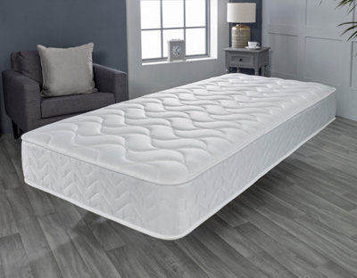 White Memory Foam Hybrid Sprung Mattress Small Single